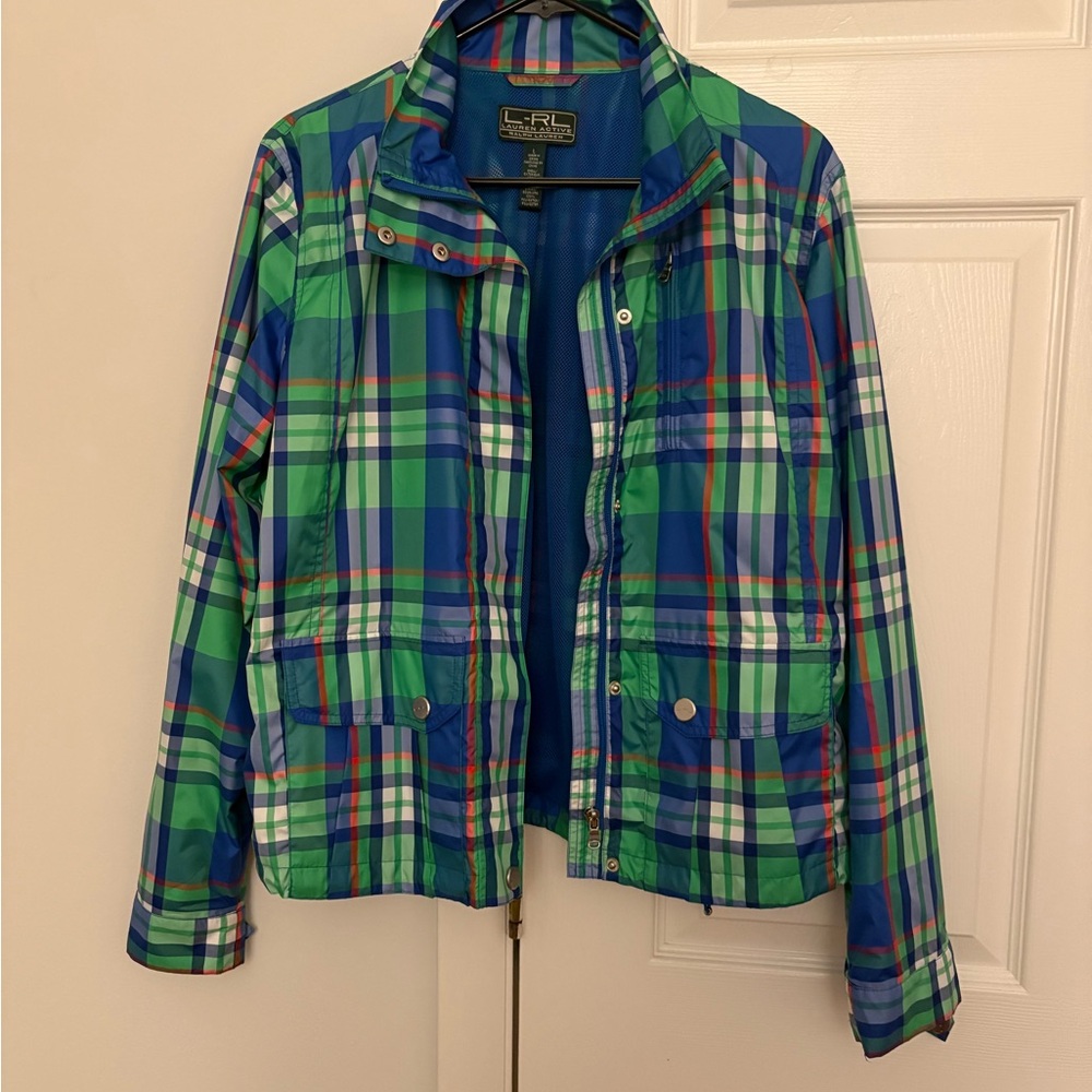 Ralph Lauren Blue and Green Plaid Jacket